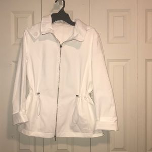 Calvin Klein White Zip up Jacket